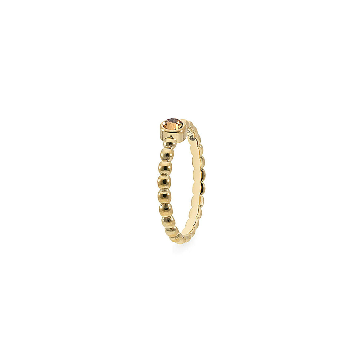 Matino Deluxe Ring in Gold - Smokey Topaz