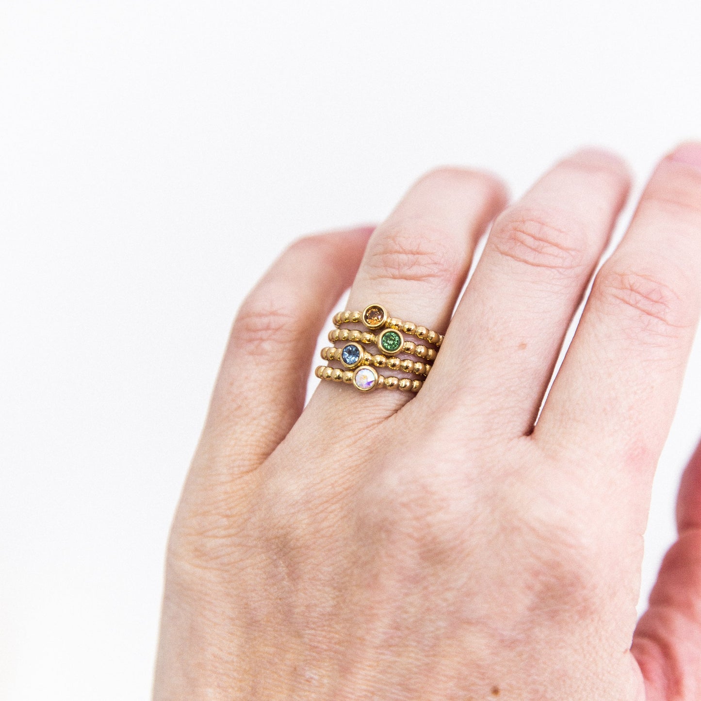 Matino Deluxe Ring in Rose Gold - Aqua