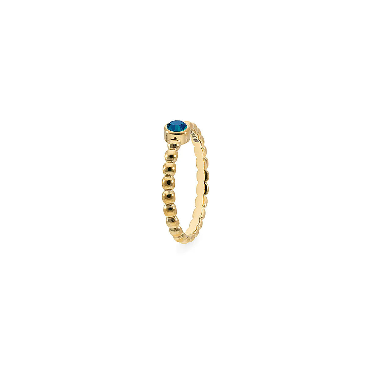 Matino Deluxe Ring in Gold - Denim Blue