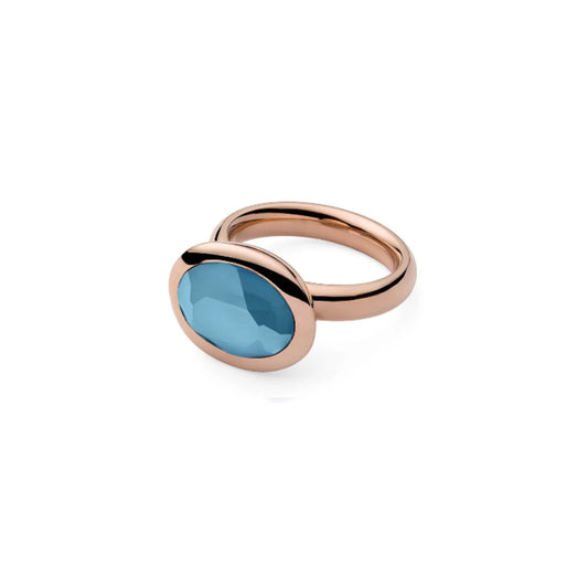 Tivola Ring in Rose Gold - Azure Blue